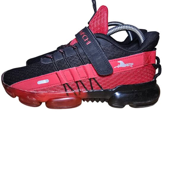 Vitike JMFCHI Sneaker Boys Size Eu 38 Youth 6 Black Red Running shoes - Picture 4 of 8